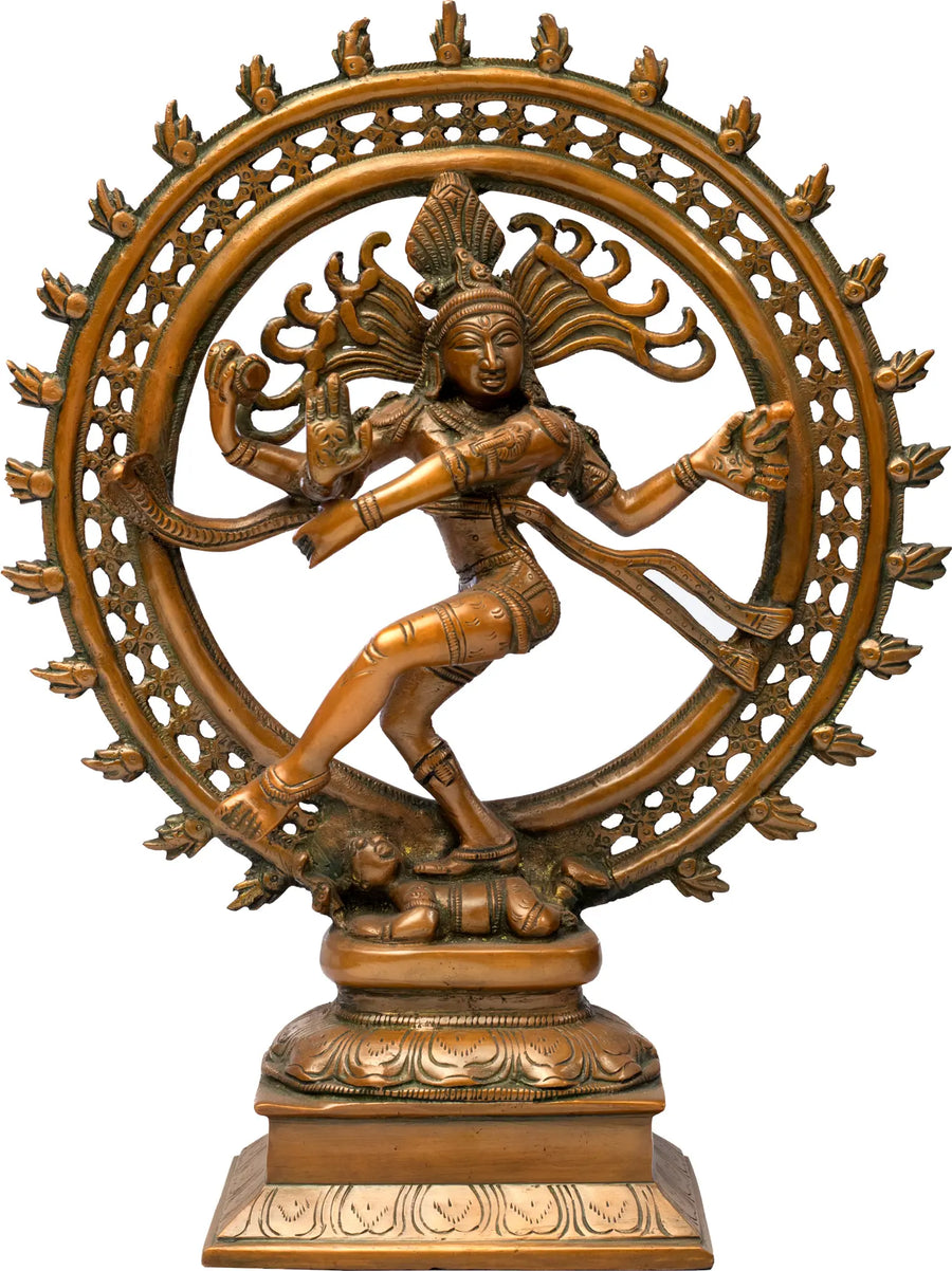 13" Nataraja Brass Statue Handmade Home Decor