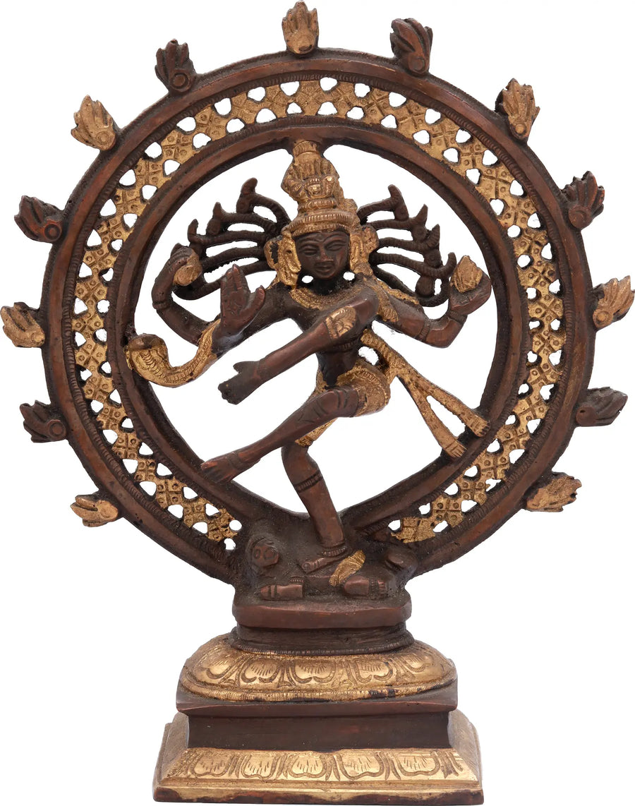 9" Nataraja Handmade Brass Statue for Home Pooja
