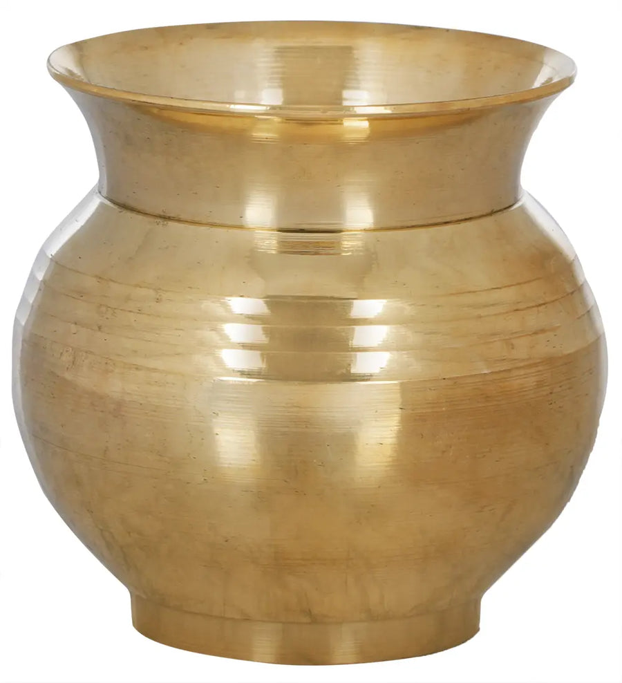 2" Small Brass Kalasha Statue Handmade for Pooja Rituals