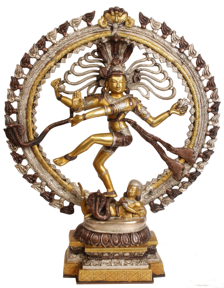 22" Handmade Nataraja Brass Statue for Home Decor