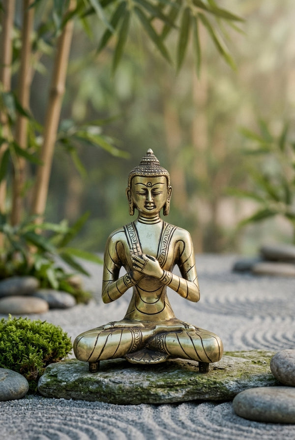 Brass Dharmachakra Mudra Buddha Statues