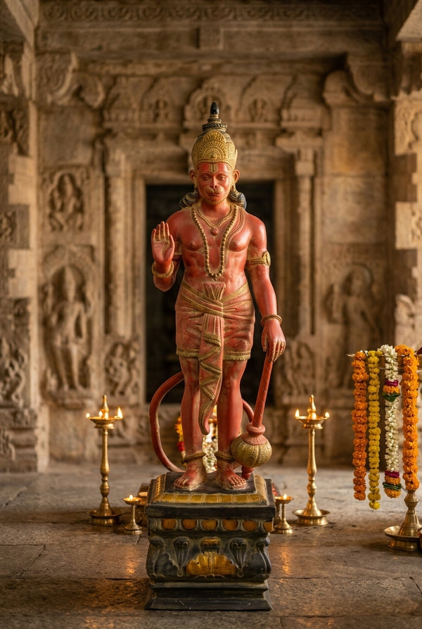 Large Brass Hanuman Statues
