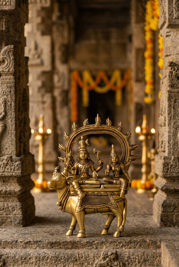 Brass Nandi Statues