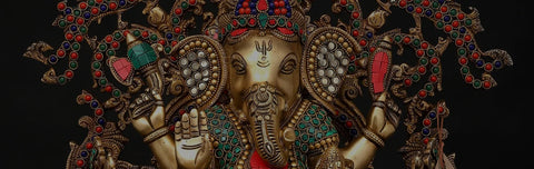 Large Brass Ganesha Statues