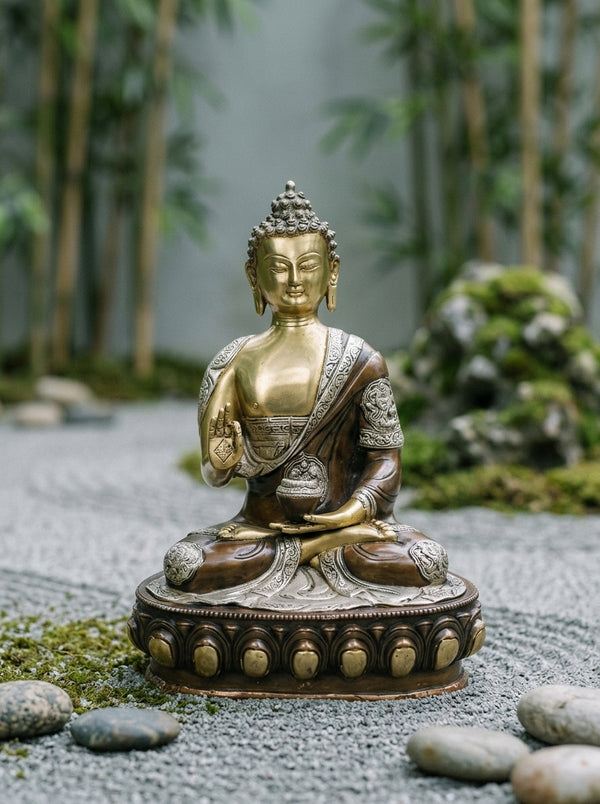 Brass Blessing Buddha Statues