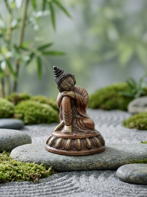 Brass Thinking Buddha Statues