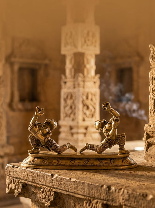 Brass Apsara Statues