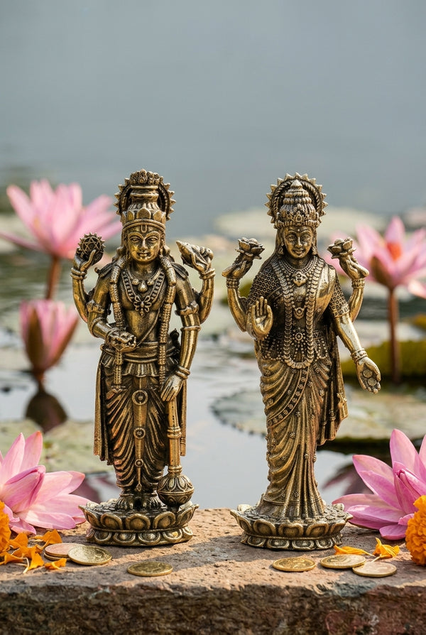 Goddess Lakshmi Brass Statues