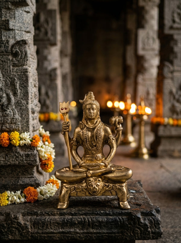 Brass Mahayogi Shiva Statues