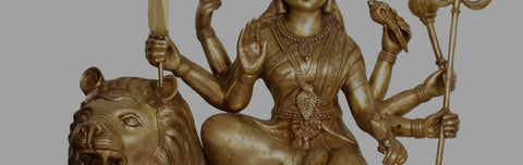 Large Brass Durga Statues
