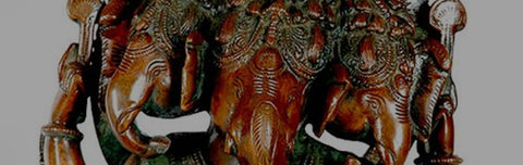 Brass Trimukha Ganesha Statues