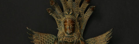 Brass Naga Kanya Statues