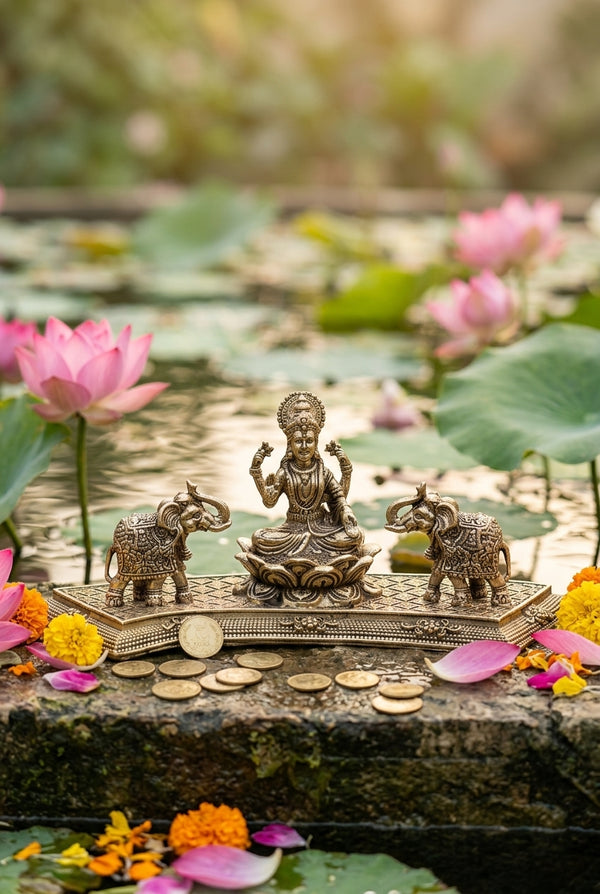 Brass Lakshmi Lightweight Superfine Statues