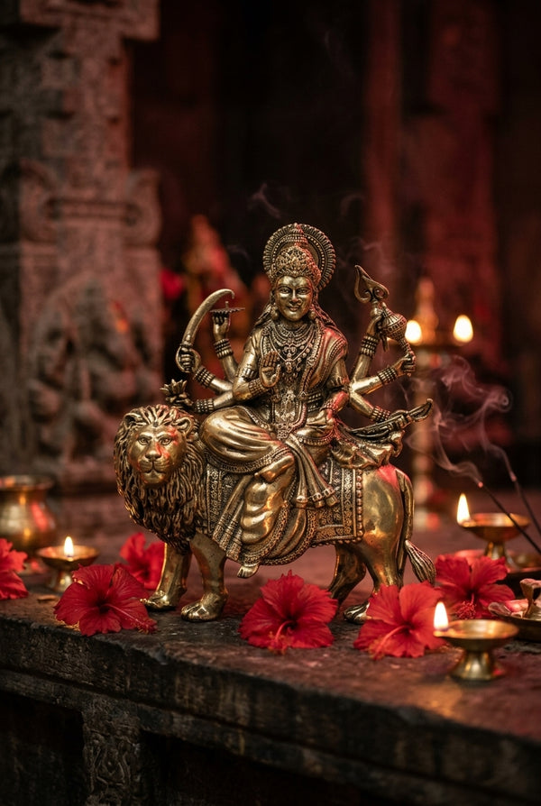 Brass Durga Lightweight Superfine Statues