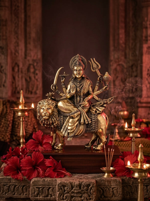 Small Brass Durga Statues