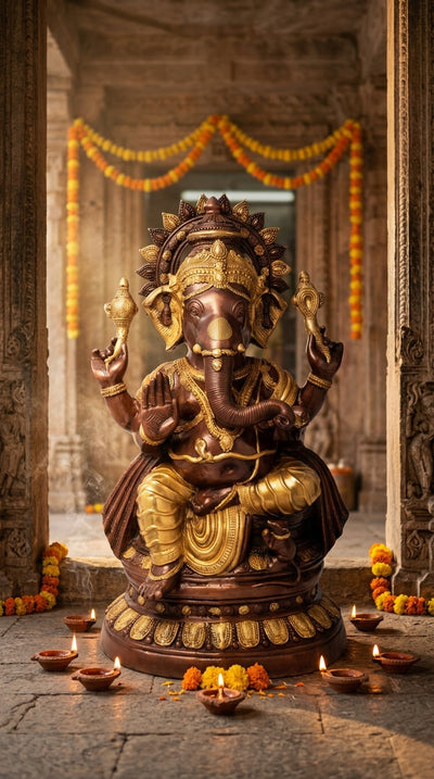 Large Brass Statues