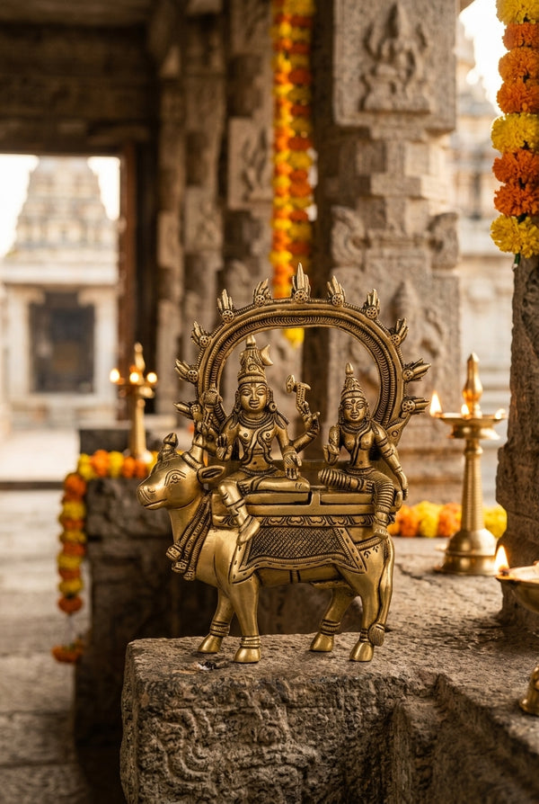 Brass Shiva Parvati Idols