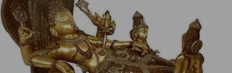 Large Brass Vishnu Statues