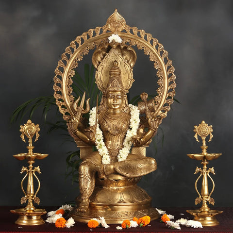 Large Brass Durga Idols