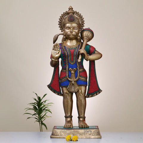 Large Hanuman Brass Idols