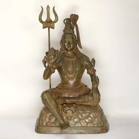 Large Brass Shiva Statues