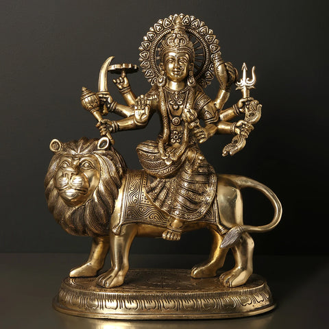 Small Brass Durga Idols