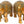 A Pair of Auspicious Temple Elephants with Bells