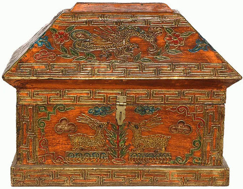 Auspicious Brass Temple Box for Home Decor