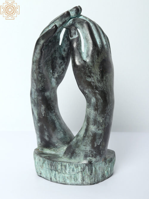 10" Brass Statue Touch of Assurance Home Decor