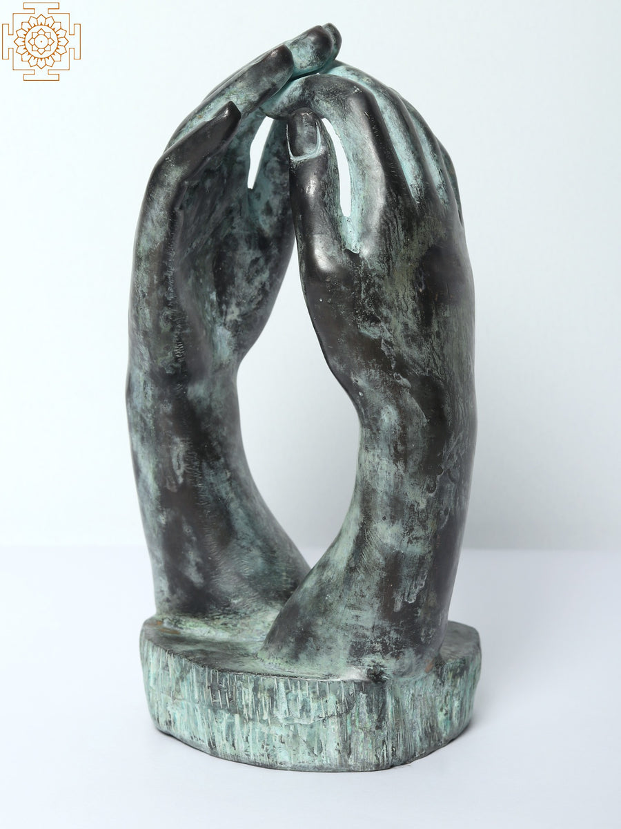10" Brass Statue Touch of Assurance Home Decor