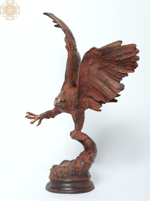 15" Brass Decorative Eagle Figurine | Home Decor