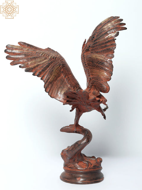 15" Brass Decorative Eagle Figurine | Home Decor