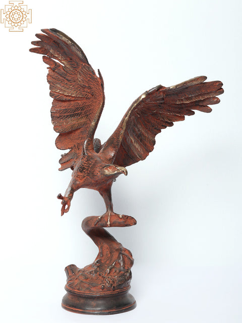 15" Brass Decorative Eagle Figurine | Home Decor