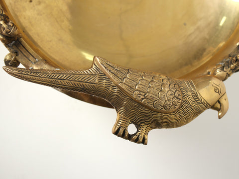 15" Brass Nandi Urli with Stand