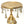 12" Brass Round Pedestal (Chowki) with Dangling Bells