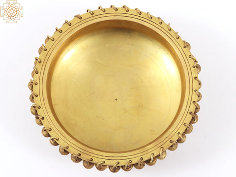 9" Traditional Brass Urli with Ghungroo