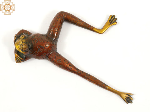 9" Brass Decorative Frog | Table Decor