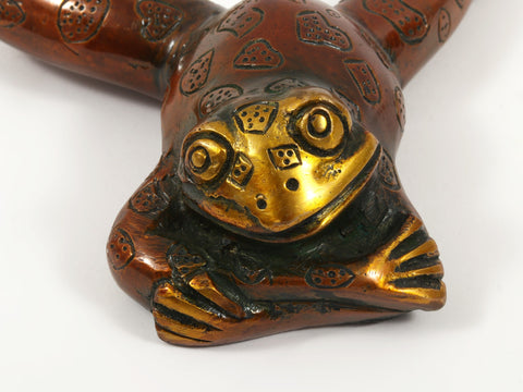 9" Brass Decorative Frog | Table Decor