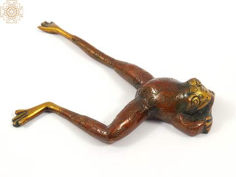 9" Brass Decorative Frog | Table Decor