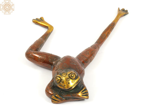 9" Brass Decorative Frog | Table Decor