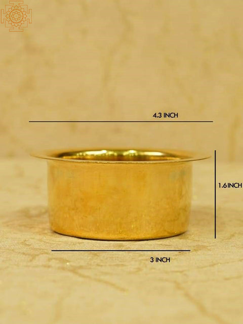 4" Brass Coffee Dabara (Set of 2)