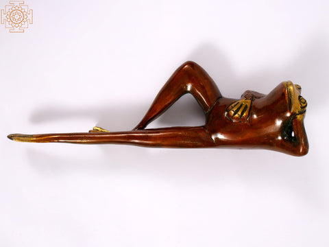 9" Brass Resting Frog | Home Decor