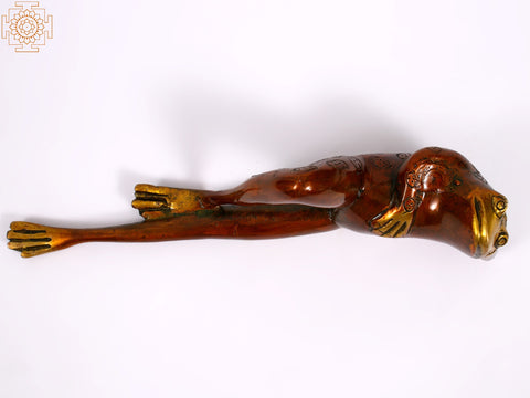 9" Brass Resting Frog | Home Decor