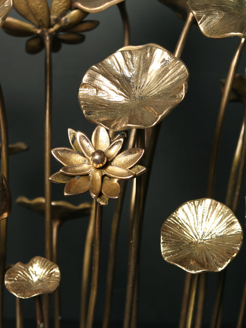 20" Brass Bunch of Flowers and Buds | Home Decor