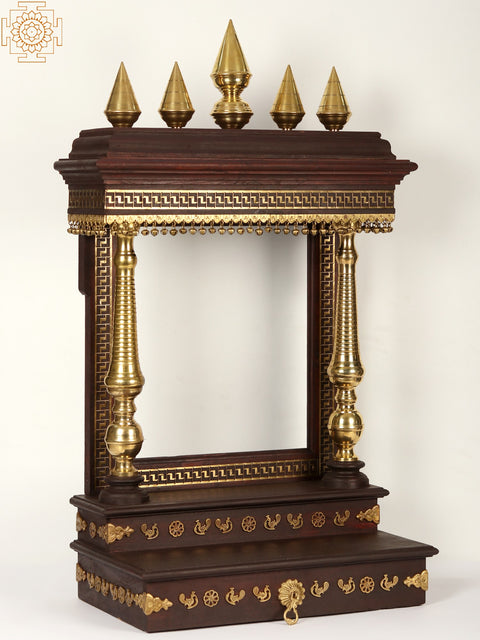 39" Large Designer Temple with Dangling Ghungroos