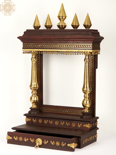 39" Large Designer Temple with Dangling Ghungroos