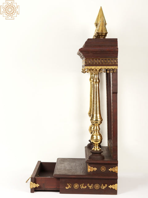 39" Large Designer Temple with Dangling Ghungroos