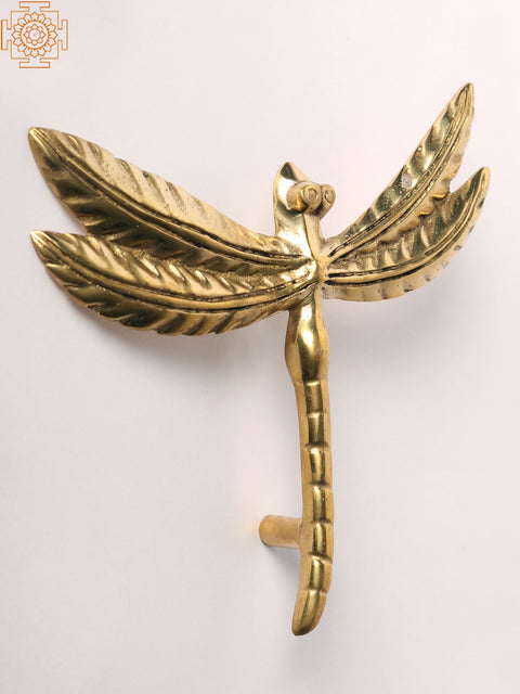 6" Brass Dragonfly Door Handle