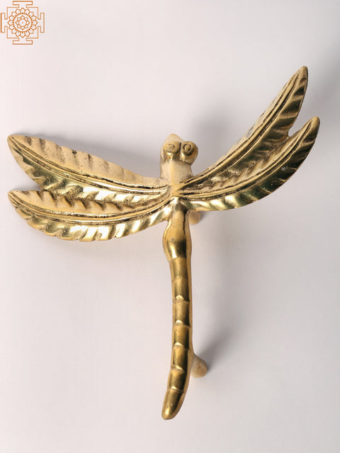 6" Brass Dragonfly Door Handle