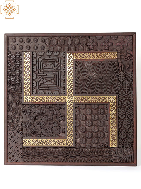 18" Decorative Swastik Design Wall Panel